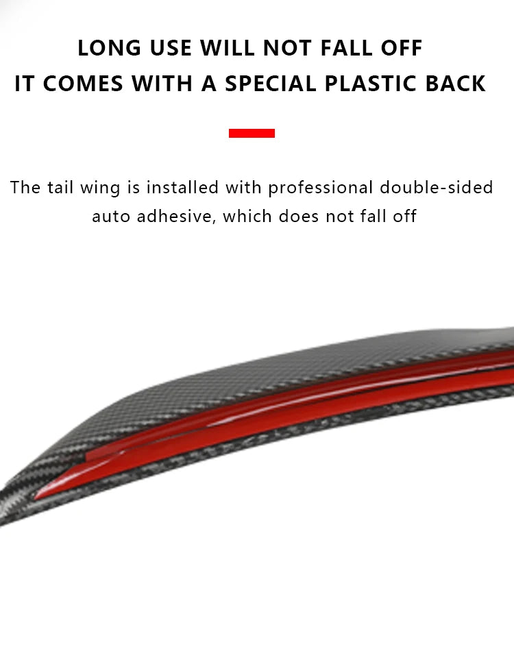 ABS Carbon Fiber Pattern Spoiler For Tesla Model Y Juniper 2025 Original High Performance Trunk Wing Auto Modified Accessories